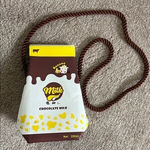 Chocolate milk n bananas Milk Carton Bag Purse cross body bags Tiny Bottle Bag